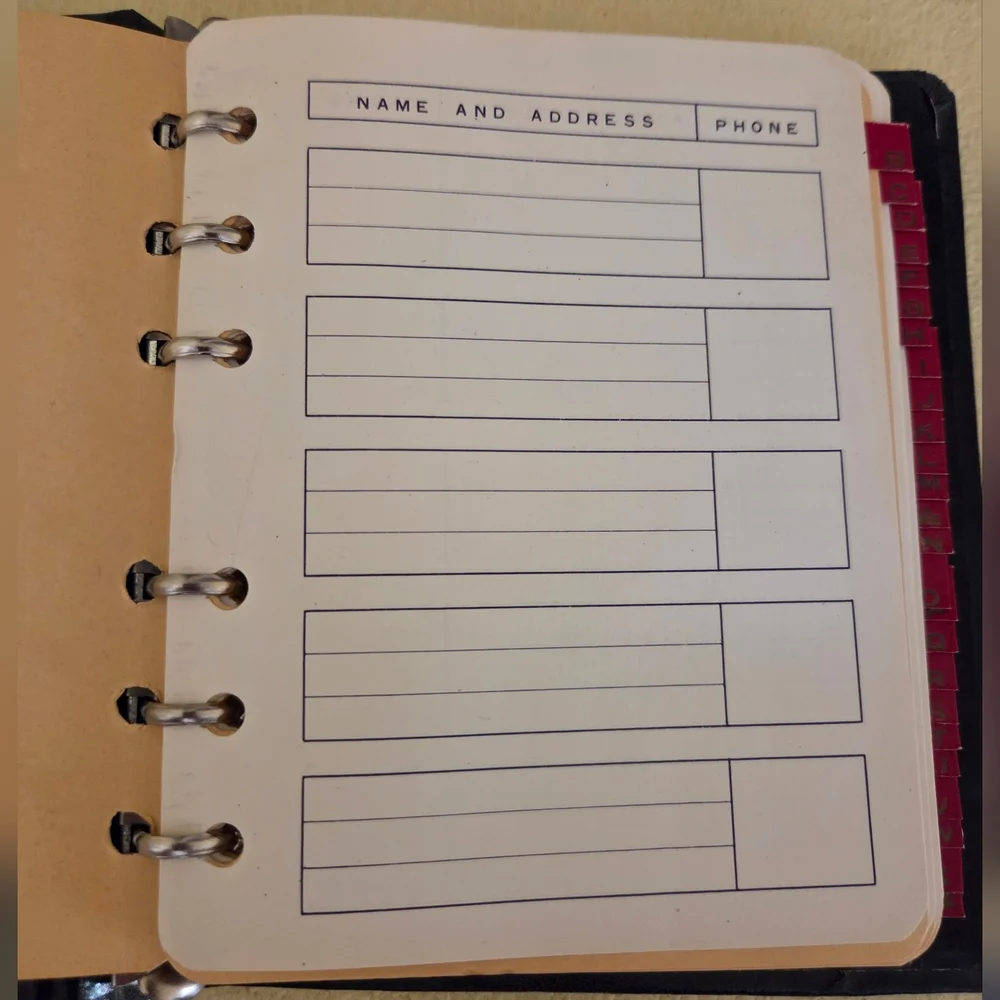 Vintage Brown Lion Crest Leather Address Book Organizer